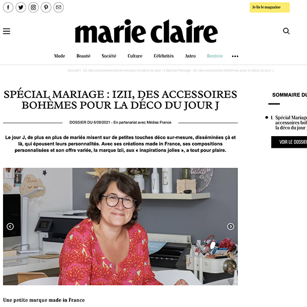 Marie Claire - Spécial mariage - Adresses incontournables