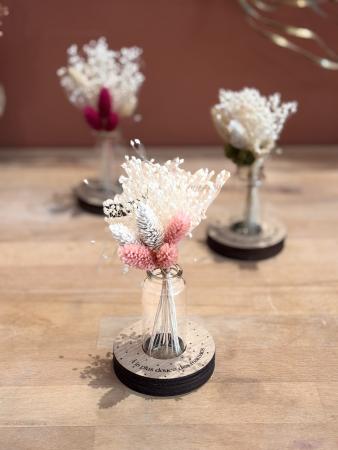 IDEE CADEAU_FEMME_ENSEMBLE SOCLE BOIS FIOLE ET FLEURS SECHEES_8072