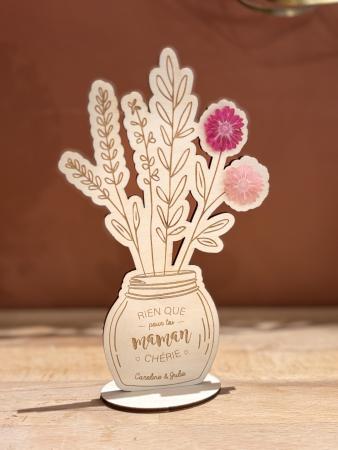 IDEES CADEAUX__BOUQUET BOIS ET FLEURS PLEXI_1