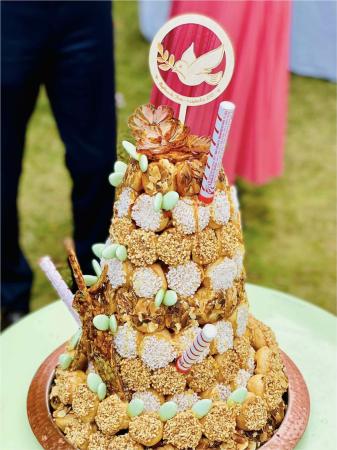 CAKE TOPPER_BAPTÊME_Cercle Colombe Bois_1