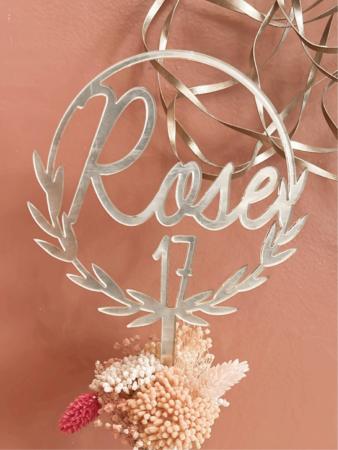 CAKE TOPPER_ANNIVERSAIRE_Couronne laurier_1