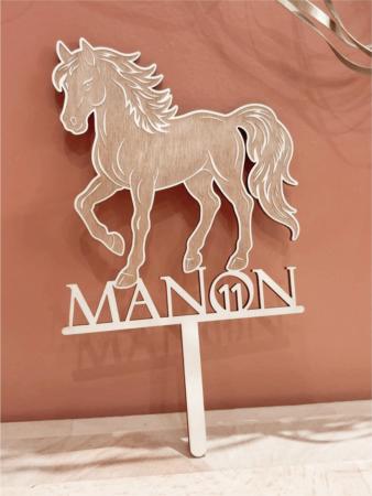 CAKE TOPPER_ANNIVERSAIRE_CHEVAL_Manon 11 ans_1