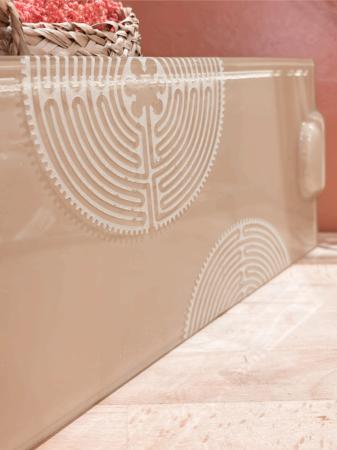 COLLECTION ROSE CORAIL_GRAVURE SUR VERRE_PLAT OR_Labyrinthe_3
